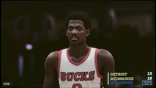 NBA2K24 MyLeague April 7th 1984 Detroit Pistons 6314 vs Milwaukee Bucks 2849 [upl. by Scever39]