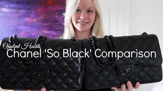 Chanel So Black Jumbo Comparison  Lambskin vs Crumpled Calfskin  Opulent Habits [upl. by Aerdnac480]