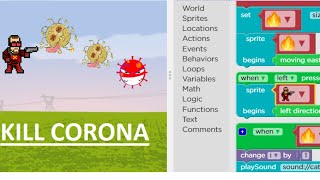 Kill Corona Game In Sprite Lab on CodeorgTutorial1 [upl. by Combes]