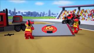 Lego City Monster Truck Transporter 60027 en Eurekakids [upl. by Whorton]