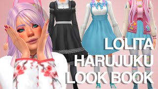 Harujuku and Lolita CC Lookbook CC LINKS [upl. by Alanah]