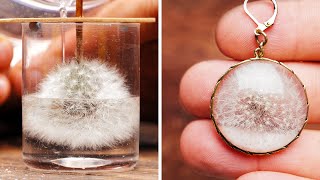 A unique piece of jewelry Dandelion in Epoxy resin [upl. by Cleve]