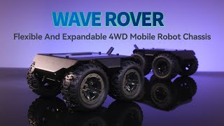 4WD Mobile Robot Chassis WAVE ROVER Full Metal Body ESP32 Module Multiple hosts Support [upl. by Anileme]