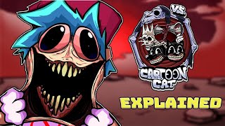 Cartoon Cat 2 0 Mod Explained in fnf Trevor Henderson [upl. by Kitti]