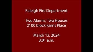 31324  Raleigh Fire  Karns Place  Radio Traffic [upl. by Nevil524]