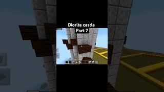 Minecraft diorite castle 🏰 part 7 tower build minecraft shorts gaming castle wall [upl. by Jezebel]