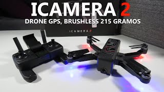 SHRC iCAMERA2 UN DRONE GPS BRUSHLESS DE MENOS DE 250 GRAMOS POR 80€ [upl. by Alemrac]