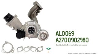 A2700902980 Turbo AL0069 9V106 For Mercedes A250 B250 CLA250 GLA250 M270920 Engine [upl. by Hnilym484]