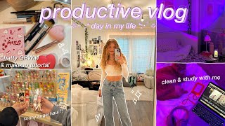 PRODUCTIVE DAY IN MY LIFE rainy vlog makeup routine grwm updates sonny angels amp study with me [upl. by Alexandros]