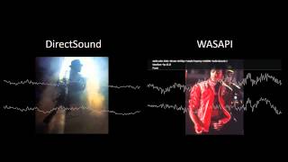 XBMC DirectSound VS WASAPI Waveform Visualizations [upl. by Annazor]