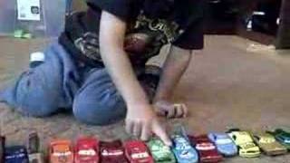 Brandon naming his Pixar Cars collection [upl. by Ilenna]