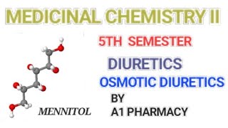 OSMOTIC DIURETICS diuretics medicinal chemistry 5th semester [upl. by Ateikan500]