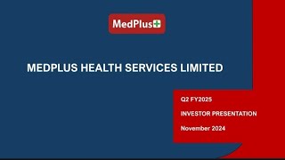 Medplus Health Services Ltd Conference call for Q2 FY 20242025 [upl. by Gwendolyn580]