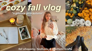 COZY FALL VLOG 📚🍂 gilmore girls autumn drivein movie amp crafts [upl. by Kalam]