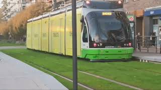 Tranvia de vitoria gasteiz serie 500 N°508 con destino ibaiondo efectuando entrada en Europa [upl. by Yoong792]