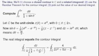 Using the Residue Theorem to Evaluate Real Integrals 12 [upl. by Anitsuj]