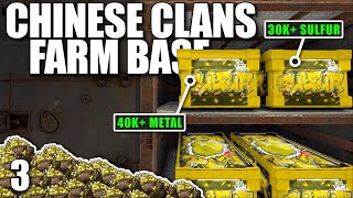 I ONLINE RAIDED A CHINESE CLANS FARM BASE FULL OF SULFUR  Solo Rust [upl. by Theodosia]