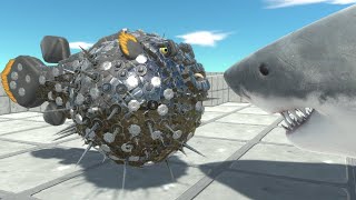 Pufferfish vs ALL UNITS ARBS Animal Revolt Battle Simulator [upl. by Bilat]