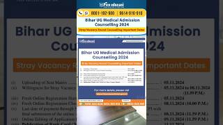 Bihar NEET UG Medical Admission Counselling 2024  bihar stray vacancy notice update biharneet [upl. by Tarabar720]