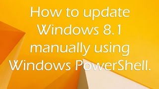 How to update Windows 81 manually [upl. by Airuam]