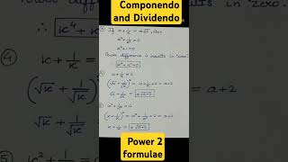 Componendo and Dividendo FormulaePower 2 formulae 💥💥📖📖shorts alzebra formulae [upl. by Nnhoj435]