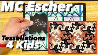 How to Make MC Escher Tessellations  Art Project Easy for Kids tessellations mrschuettesart [upl. by Tilney]