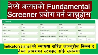 How to Use Nepse alpha Fundamental Screener  Nepali Share Market News  Ram hari Nepal [upl. by Ahseki]