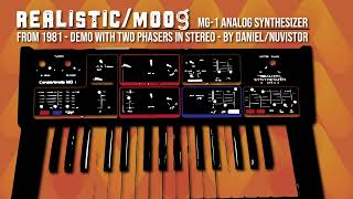 RealisticMoog MG1 Analog Synth from 1981  Demo in Stereo [upl. by Ayekim520]