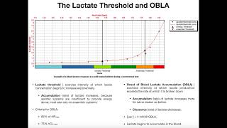 Lactate Threshold amp Onset of Blood Lactate Accumulation OBLA [upl. by Ingelbert200]