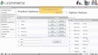 How to setup Product Attributes in osCommerce  OSCommerce Tutorials [upl. by Eilama200]