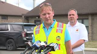 Officials give noon update on styrene leak in Cleves and Whitewater Twp Ohio [upl. by Akela]