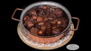 Paleron de bœuf en daube aux châtaignes et noisettes [upl. by Nitniuq]