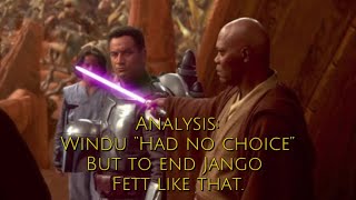 Star Wars ANALYSIS Jango Fett’s Death Was Not Excessive starwars macewindu [upl. by Jefferson]