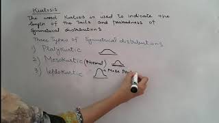 Lecture 20 kurtosis and solved examples of kurtosis [upl. by Laveen586]