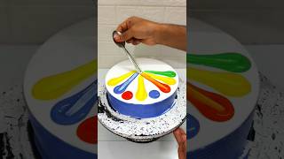 Vanilla Rainbow Cake Design Birthday Cake video cake shortvideo short trending youtubeshorts [upl. by Ainet]