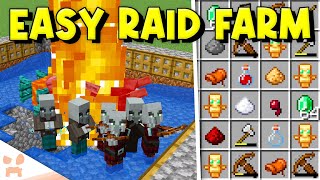 BEST MINECRAFT 121 RAID FARM  Easy Efficient No Redstone [upl. by Adniralc]