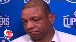 Doc Rivers in tears after hearing about death of Kobe Bryant  NBA Sound [upl. by Aleafar]