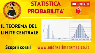 TEOREMA DEL LIMITE CENTRALE  statistica probabilità [upl. by Wheeler882]