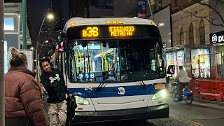 MTA NYCT 2012 NFI XD60 4719 on the B38 departing Smith StLivingston St [upl. by Eemia]