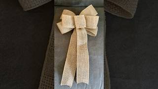 How to Make a Simple Burlap Bow [upl. by Eivol60]