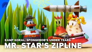 Kamp Koral SpongeBobs Under Years  Mr Stars Zipline S1 E14  Paramount [upl. by Ecikram264]