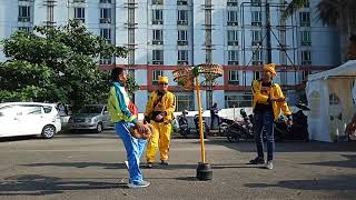 Krawnjang quottakraw keranjangquot Indonesia tampil di Stadion Kebanggaan Kaltim Fornas Samarinda 2019 [upl. by Hnahk]