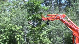 Kubota KX080 Rockhound Mower Demo 2 [upl. by Basso523]