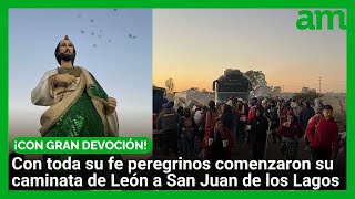 Miles de peregrinos realizan caminata de León a San Juan de los Lagos para dar gracias a la Virgen [upl. by Baryram]