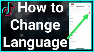 How To Change Language On TikTok [upl. by Eelrac]