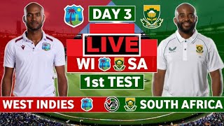 LIVE West Indies vs South Africa 2nd Test Day 1 [upl. by Avahc]