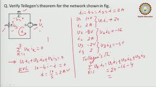 Tellegens Theorem By Dr YM Dubey  AKTU Digital Education [upl. by Mharba]