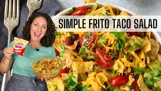 Simple Frito Taco Salad with Catalina Dressing [upl. by Toddy526]