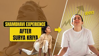 How your SHAMBHAVI EXPERIENCE CHANGES with SURYA KRIYA DRAMATIC CHANGE [upl. by Terb]