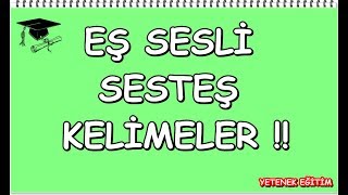 EŞ SESLİ KELİMELER  SESTEŞ KELİMELER eşsesli sesteş [upl. by Ernestus177]